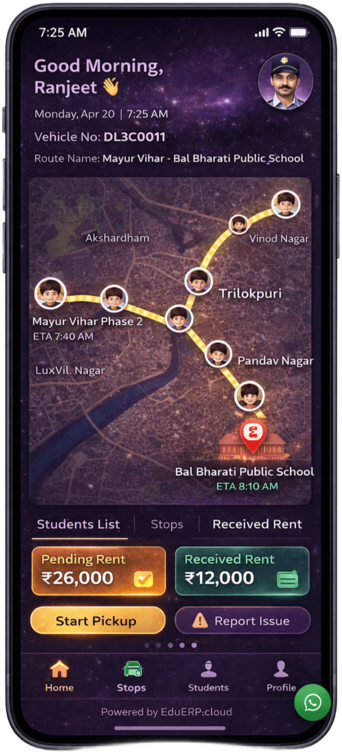 Eduerp cloud Driver app